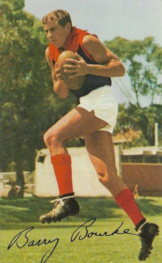 1965 Mobil Footy Photos VFL #6 Barry Bourke Front
